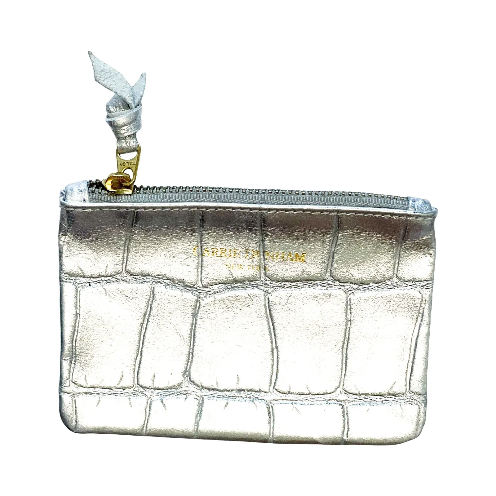 6x4 Mini Mini Silver Croc Zip Pouch