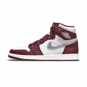 Air Jordan 1 High Retro Bordeaux Metallic Silver White