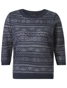 Amara Reya  Clover Navy Jumper