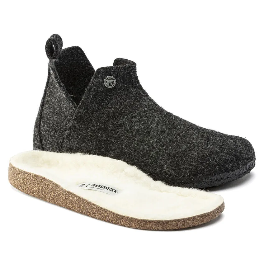 Andermatt Shearling Slipper Bootie in Anthracite CLOSEOUTS