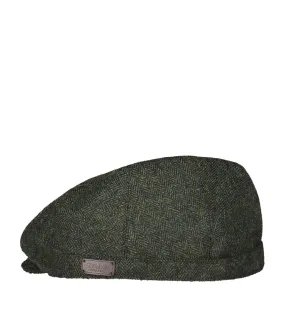 Barlow Herringbone Flat Cap - Green