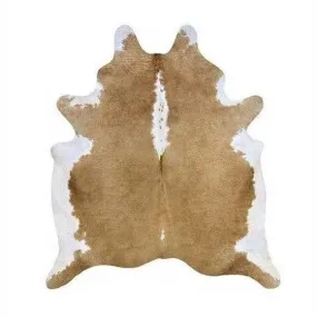 Beige White Backbone & Belly Cowhide