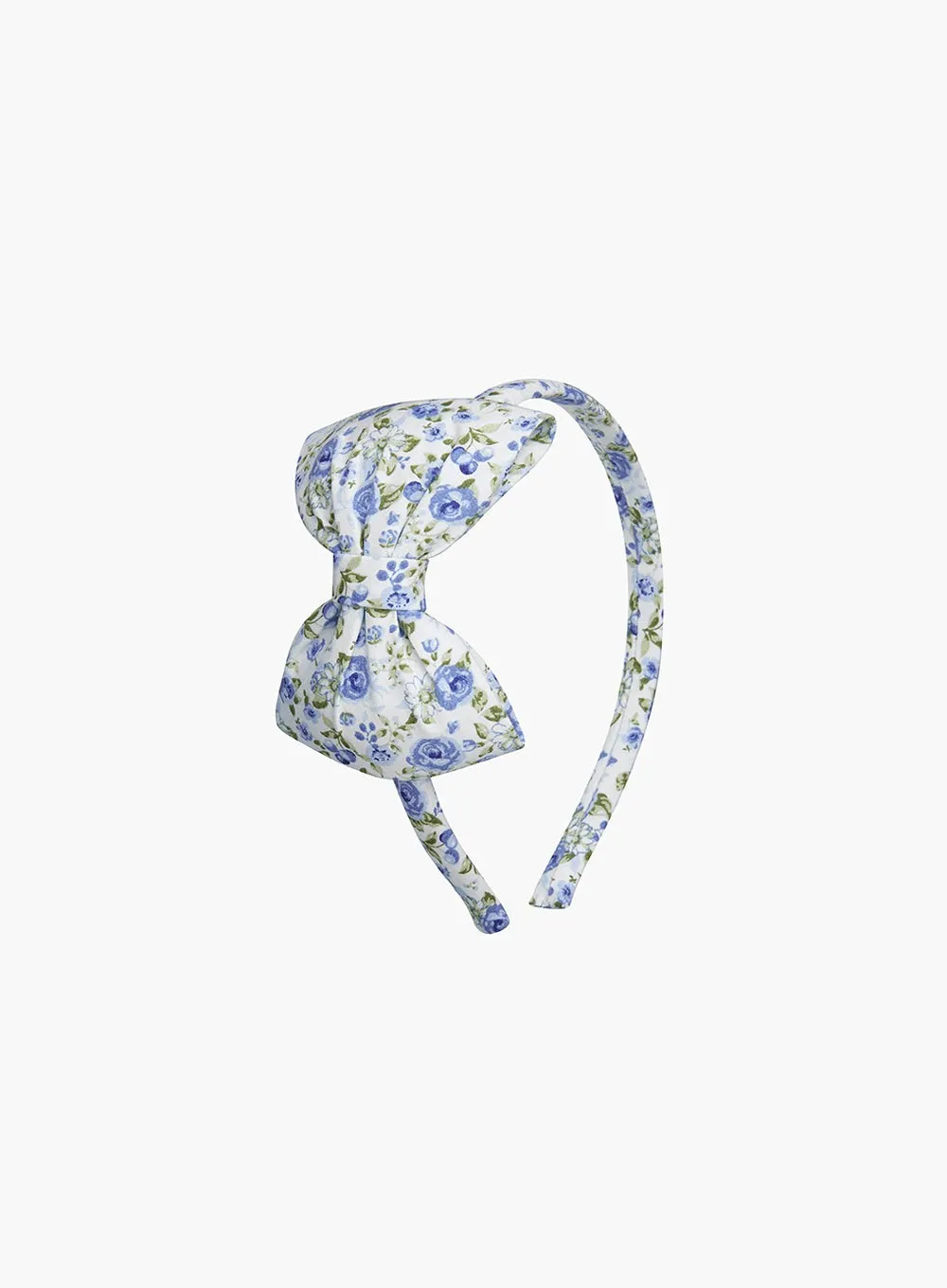 Big Bow Alice Band in Blue Catherine Rose