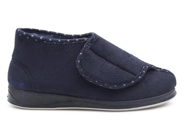 Cherish Wrap Around Slipper Bootie in Navy CLOSEOUTS