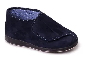 Cherish Wrap Around Slipper Bootie in Navy CLOSEOUTS