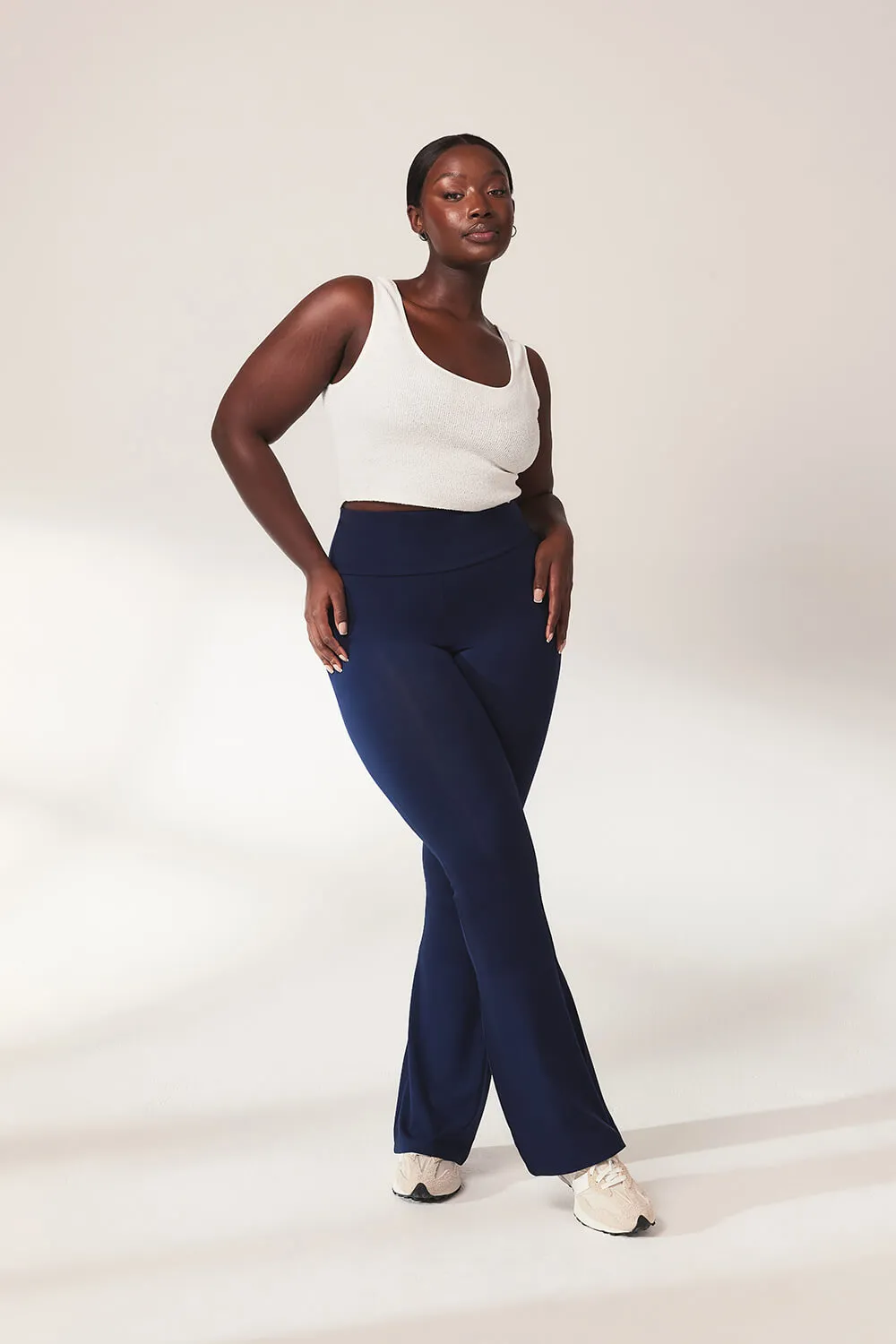 Curve lightweight Flare Leggings - Navy