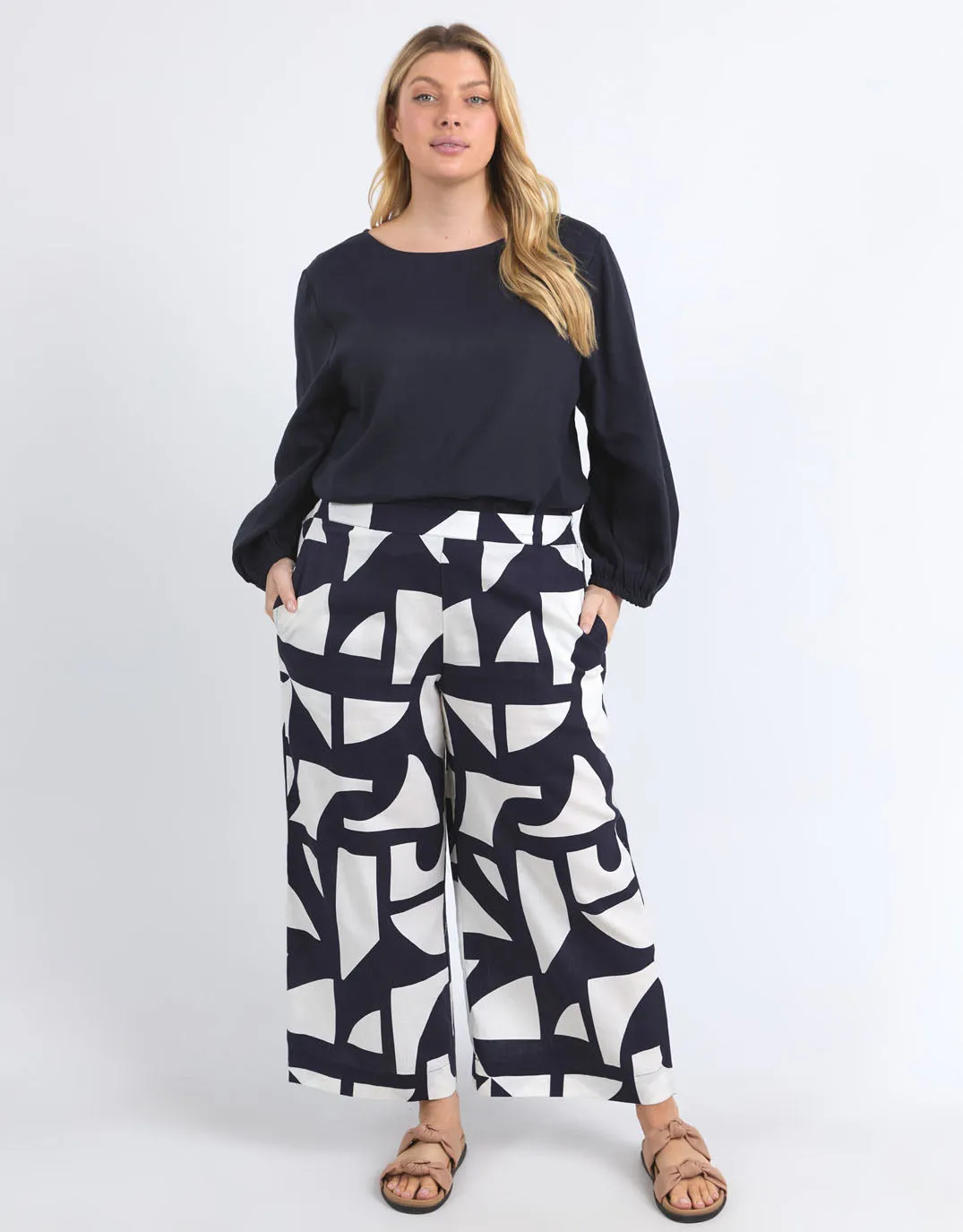 Dali Abstract Pant - Midnight Abstract Print