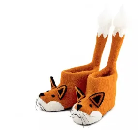 Hand Sewn Children's Fox Slippers