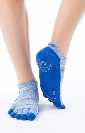 Heather Footie Grip Toe Socks With *Power Pads*