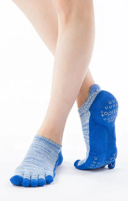 Heather Footie Grip Toe Socks With *Power Pads*