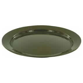 Highlander Flat Plastic Camping Plate Olive Green