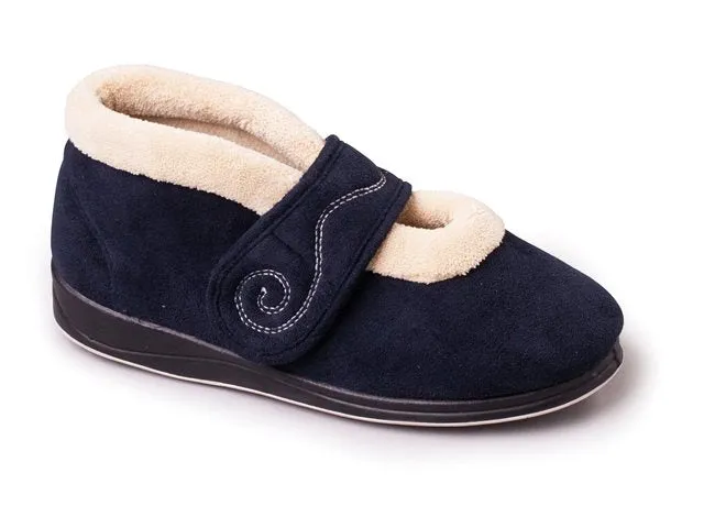 Hush Mary Jane Slipper Bootie in Navy CLOSEOUTS