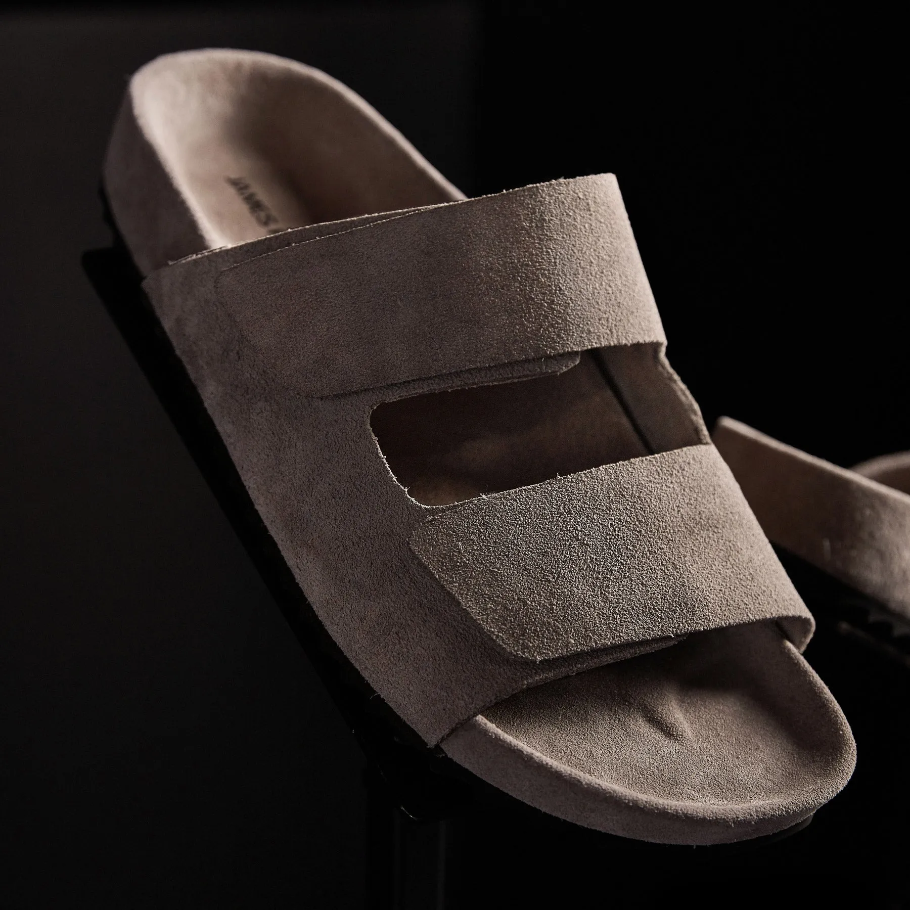 Men's Double Strap Suede Slide - Earth