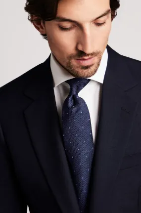 Navy/Blue Silk Double Spot Tie