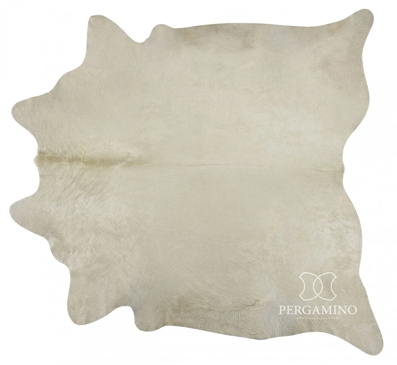 Pergamino Cream White Cowhide Rug