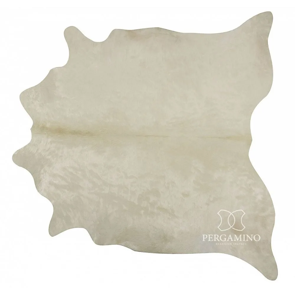 Pergamino Cream White Cowhide Rug