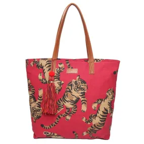 Printed Canvas  Womens Tote Bag