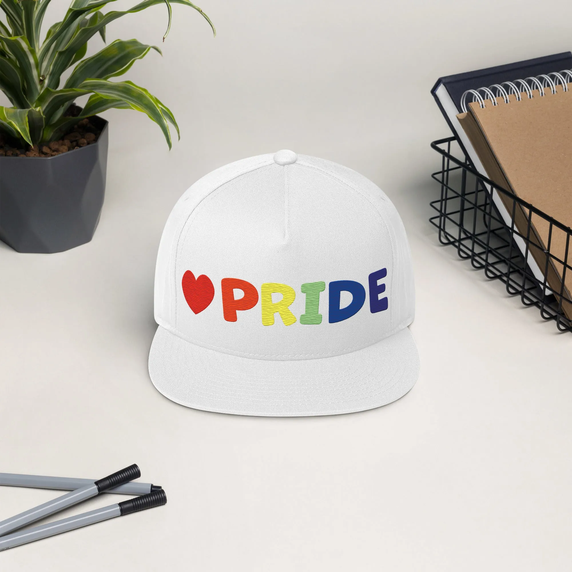 Rainbow Pride Flat Bill Cap