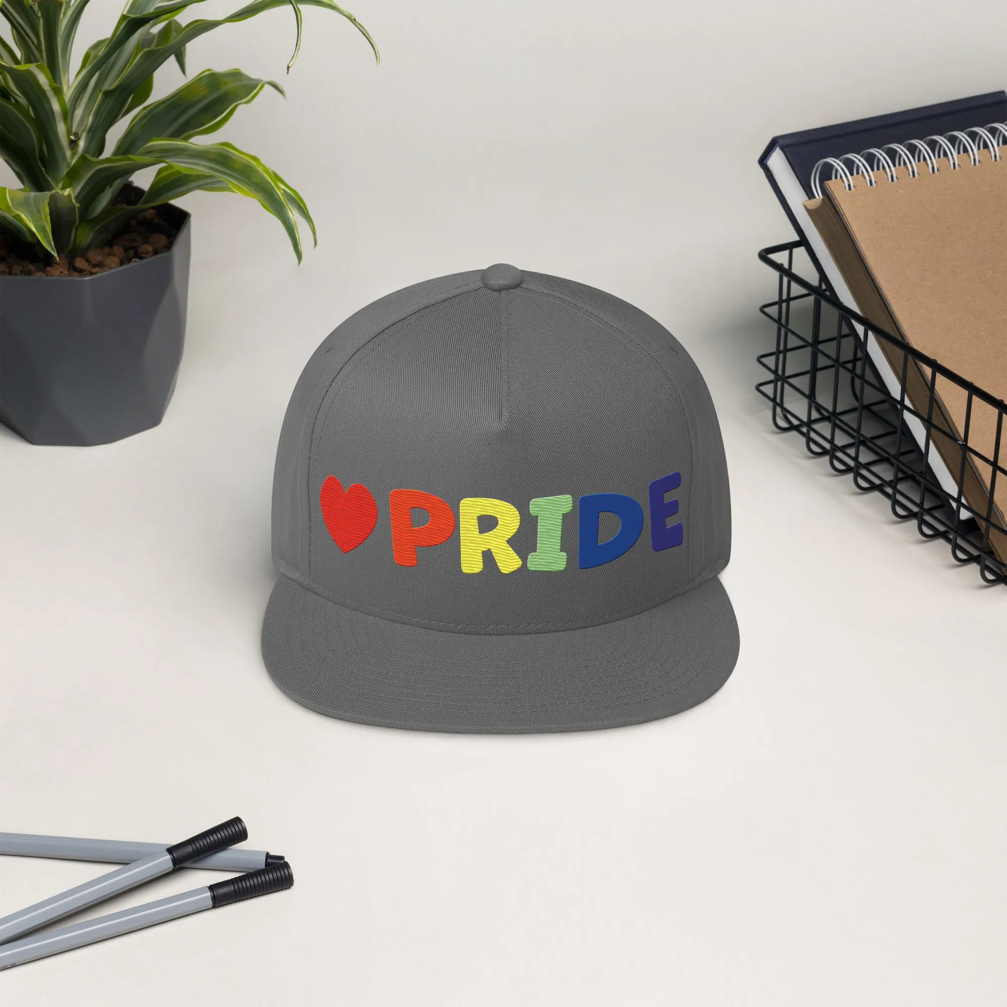 Rainbow Pride Flat Bill Cap