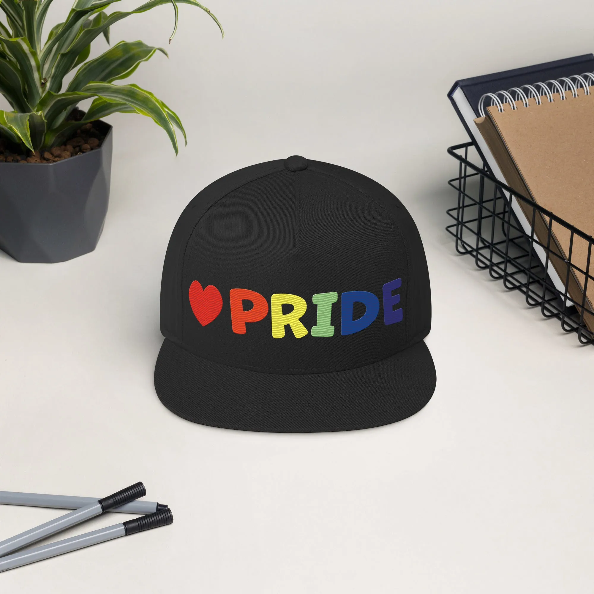 Rainbow Pride Flat Bill Cap