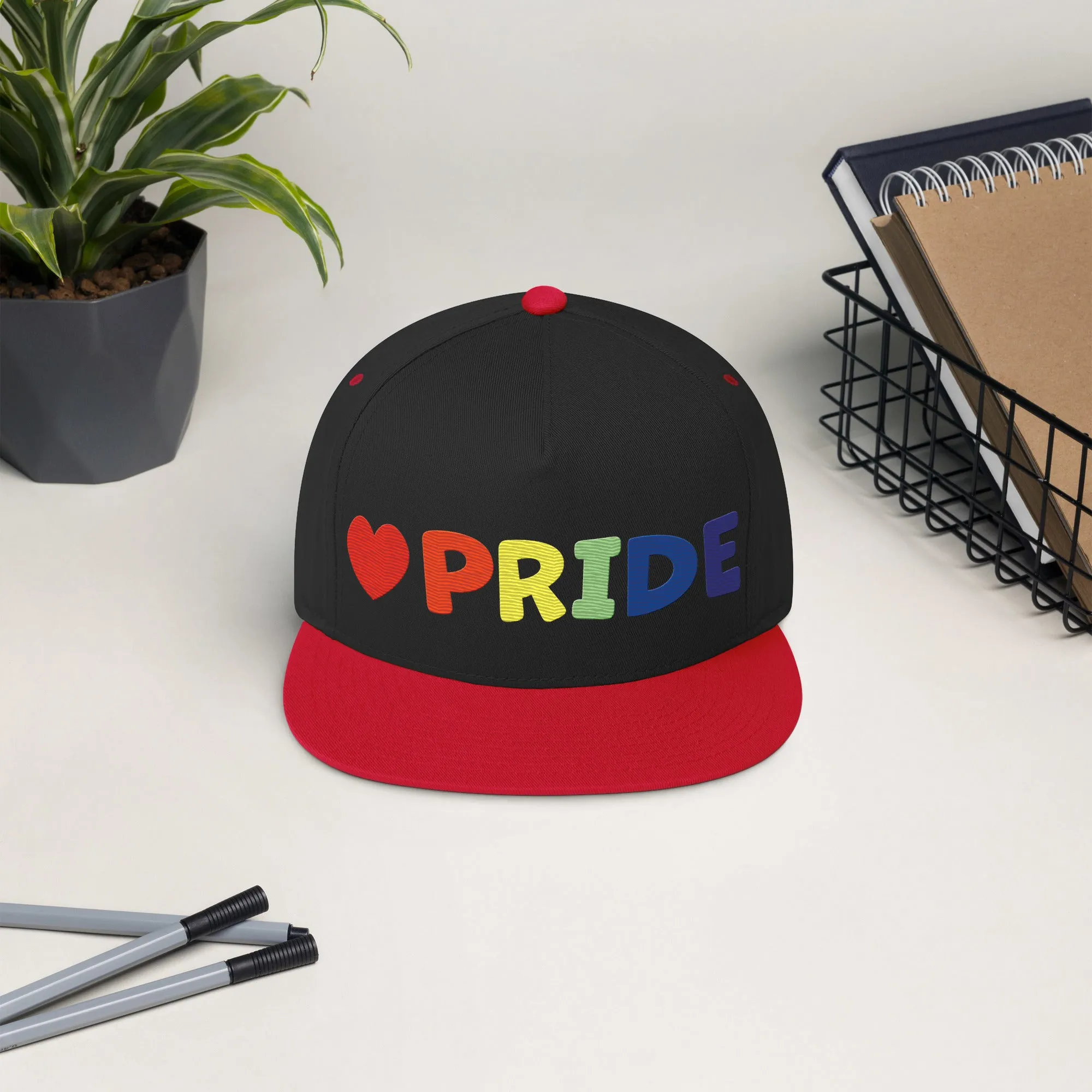 Rainbow Pride Flat Bill Cap