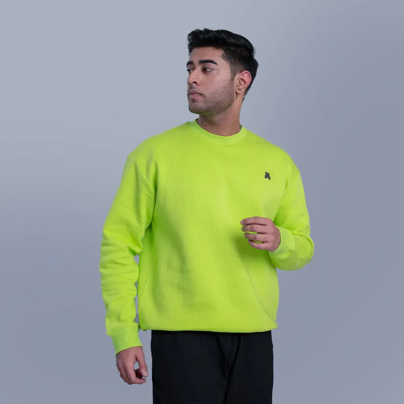 Serpent Oversized Sweatshirt - Acid Lime