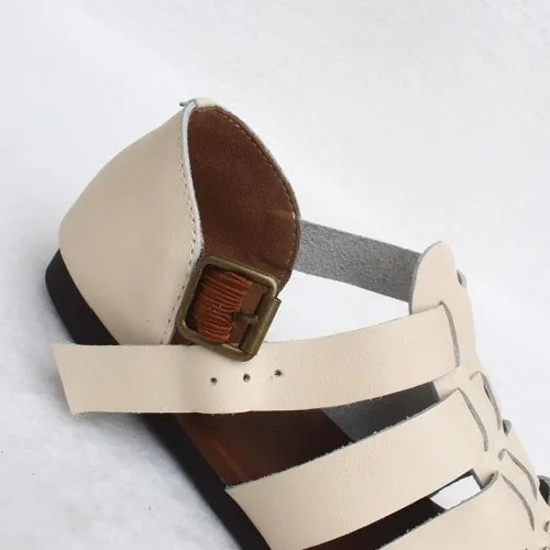 Vintage Strappy Close-toe Flat Sandals | 35-41